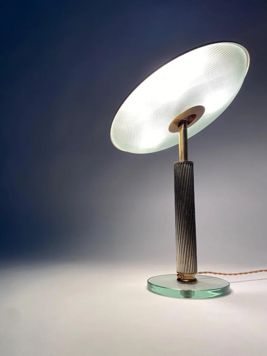 New Pamono Vintage Italian Table Lamp by Pietro Chiesa for Fontana Arte, 1940s