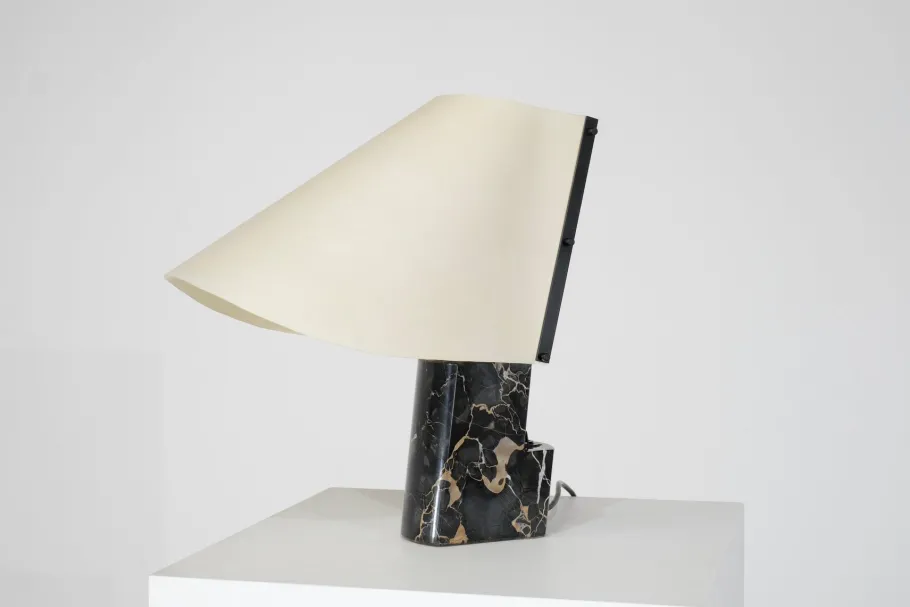 New Pamono Vintage Italian Table Lamp in Marble from Stilnovo, 1970s