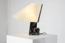New Pamono Vintage Italian Table Lamp in Marble from Stilnovo, 1970s