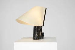 New Pamono Vintage Italian Table Lamp in Marble from Stilnovo, 1970s