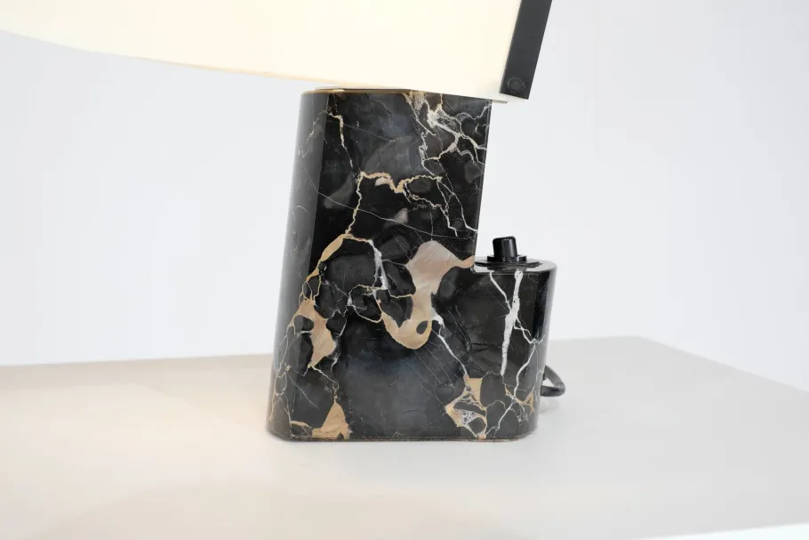 New Pamono Vintage Italian Table Lamp in Marble from Stilnovo, 1970s