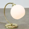 Best Pamono Vintage Italian Table Lamp in Brass and Opaline