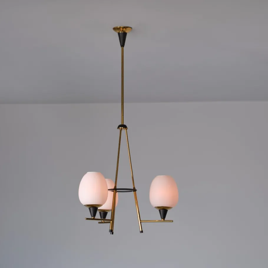 Discount Pamono Vintage Italian Three-Light Pendant from Stilnovo, 1950s