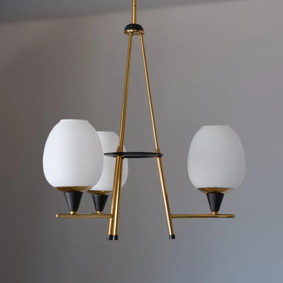 Discount Pamono Vintage Italian Three-Light Pendant from Stilnovo, 1950s