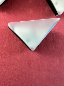 Pamono Vintage Italian Triangular Wall Lamps from Vetri Murano, 1970s, Set of 3