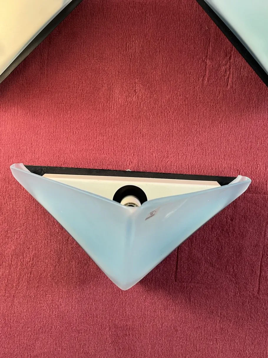 Pamono Vintage Italian Triangular Wall Lamps from Vetri Murano, 1970s, Set of 3