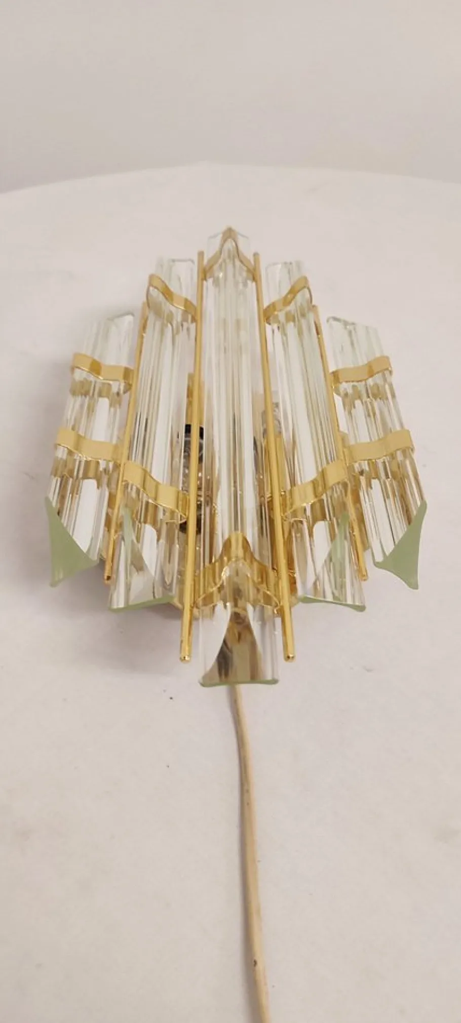 New Pamono Vintage Italian Venini Wall Lights, 1970s