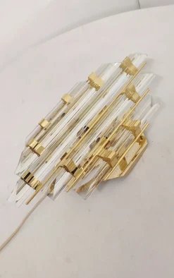 New Pamono Vintage Italian Venini Wall Lights, 1970s