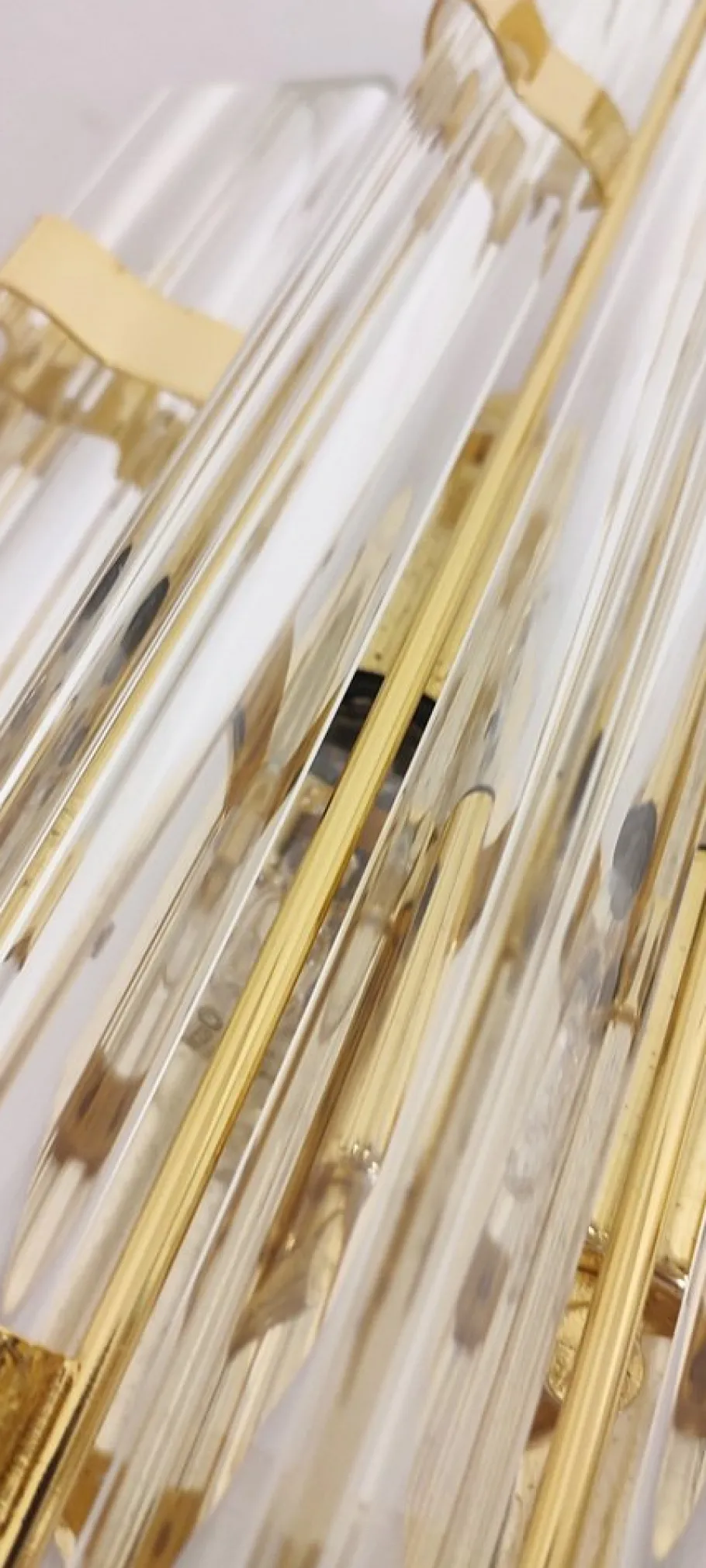 New Pamono Vintage Italian Venini Wall Lights, 1970s