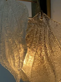 New Pamono Vintage Italian Wall Lamp in Glass, 1960s, Set of 2