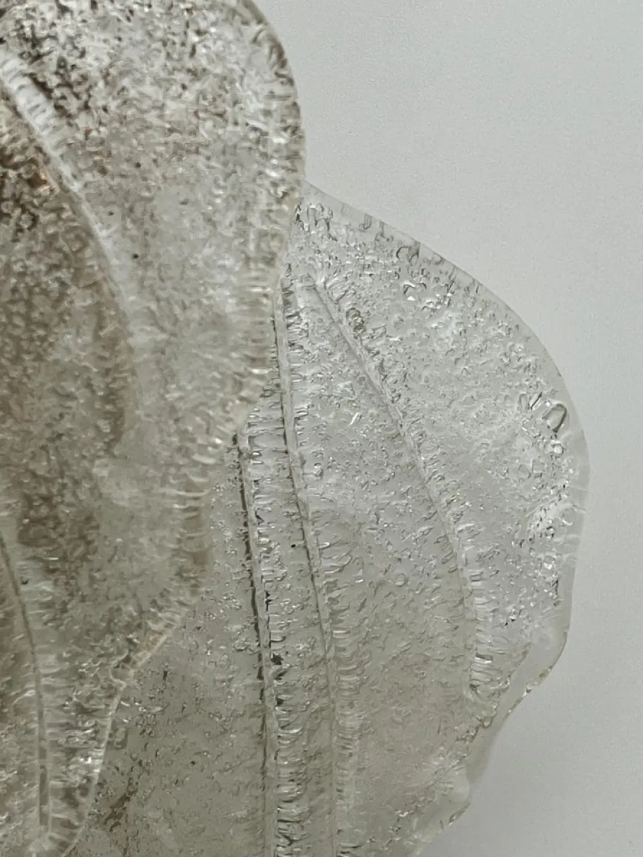 New Pamono Vintage Italian Wall Lamp in Glass, 1960s, Set of 2