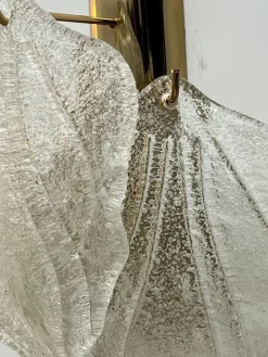 New Pamono Vintage Italian Wall Lamp in Glass, 1960s, Set of 2