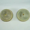 Best Pamono Vintage Italian Wall Lamps in Glass with Brass and Lacquer by Lumi Milano, 1950, Set of 2