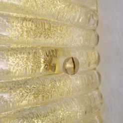 Best Pamono Vintage Italian Wall Light in Amber Murano Glass with Brass Structure, 1990s