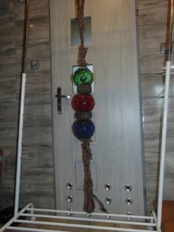 Clearance Pamono Vintage Lamp With 3 Colored Lamp Shades, 1950s / 60s