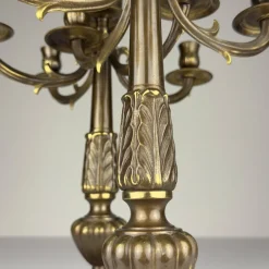 New Pamono Vintage Large Bronze Table Lamps, Italy, 1950s, Set of 2