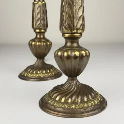New Pamono Vintage Large Bronze Table Lamps, Italy, 1950s, Set of 2