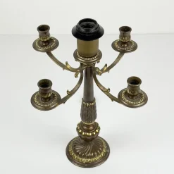 New Pamono Vintage Large Bronze Table Lamps, Italy, 1950s, Set of 2