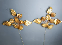 Hot Pamono Vintage Leaf Wall Lights by Hans Kögl, 1970s, Set of 2