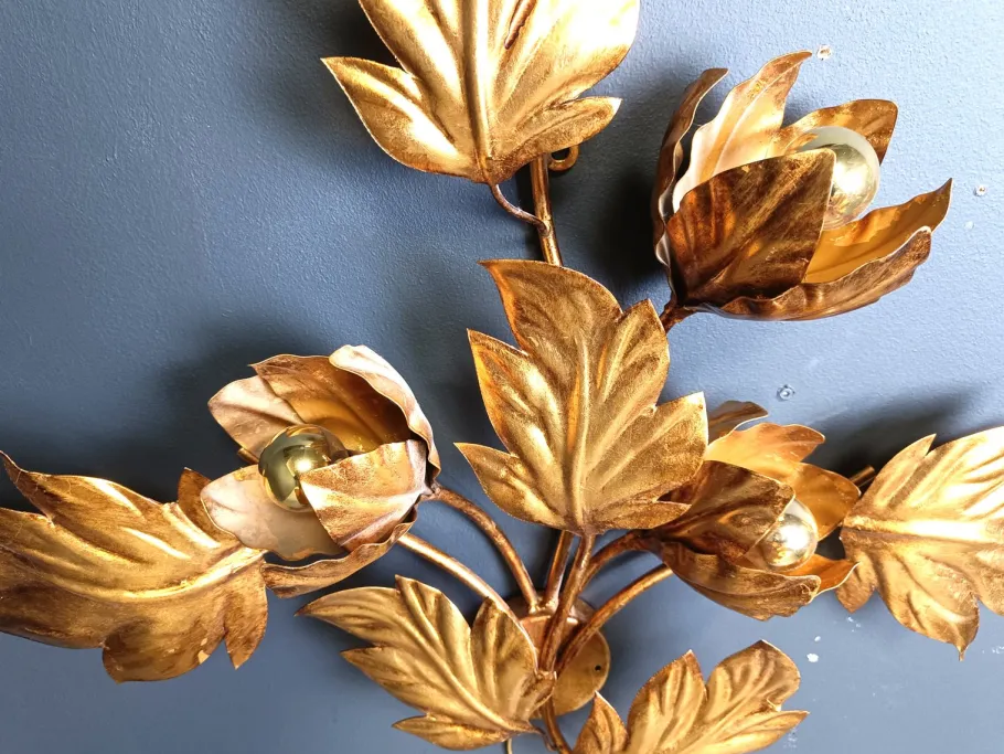 Hot Pamono Vintage Leaf Wall Lights by Hans Kögl, 1970s, Set of 2