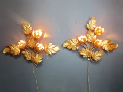 Hot Pamono Vintage Leaf Wall Lights by Hans Kögl, 1970s, Set of 2
