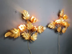 Hot Pamono Vintage Leaf Wall Lights by Hans Kögl, 1970s, Set of 2