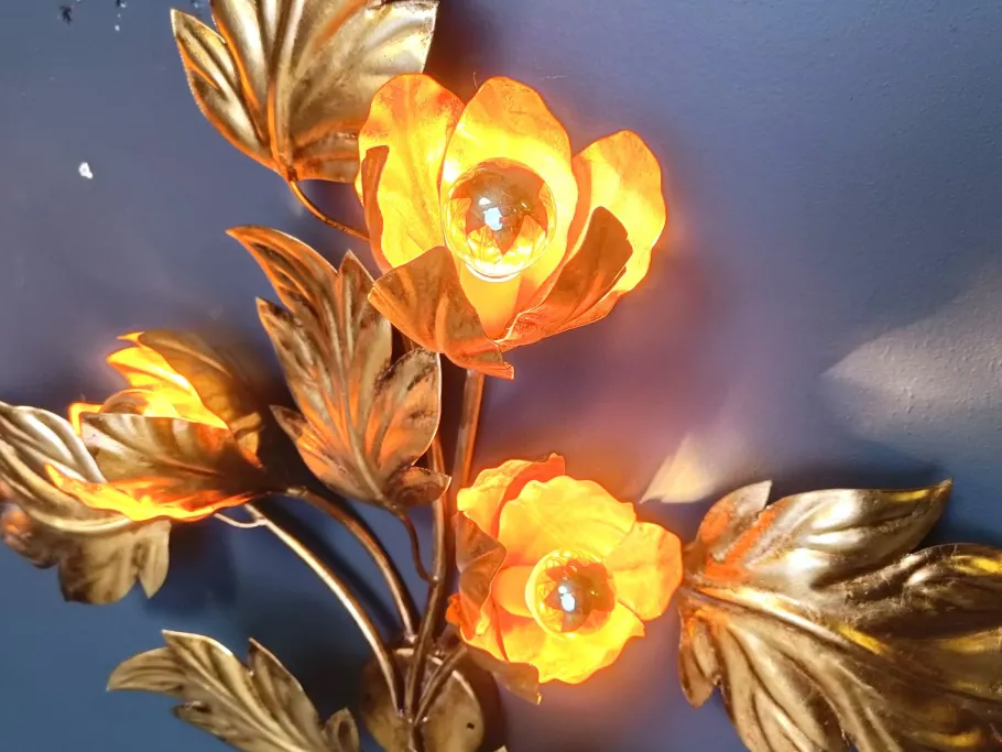 Hot Pamono Vintage Leaf Wall Lights by Hans Kögl, 1970s, Set of 2