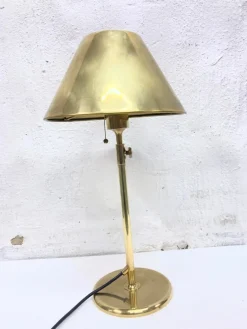 Clearance Pamono Vintage Lesan Table Lamp in Brass by Florian Schulz, 1970s