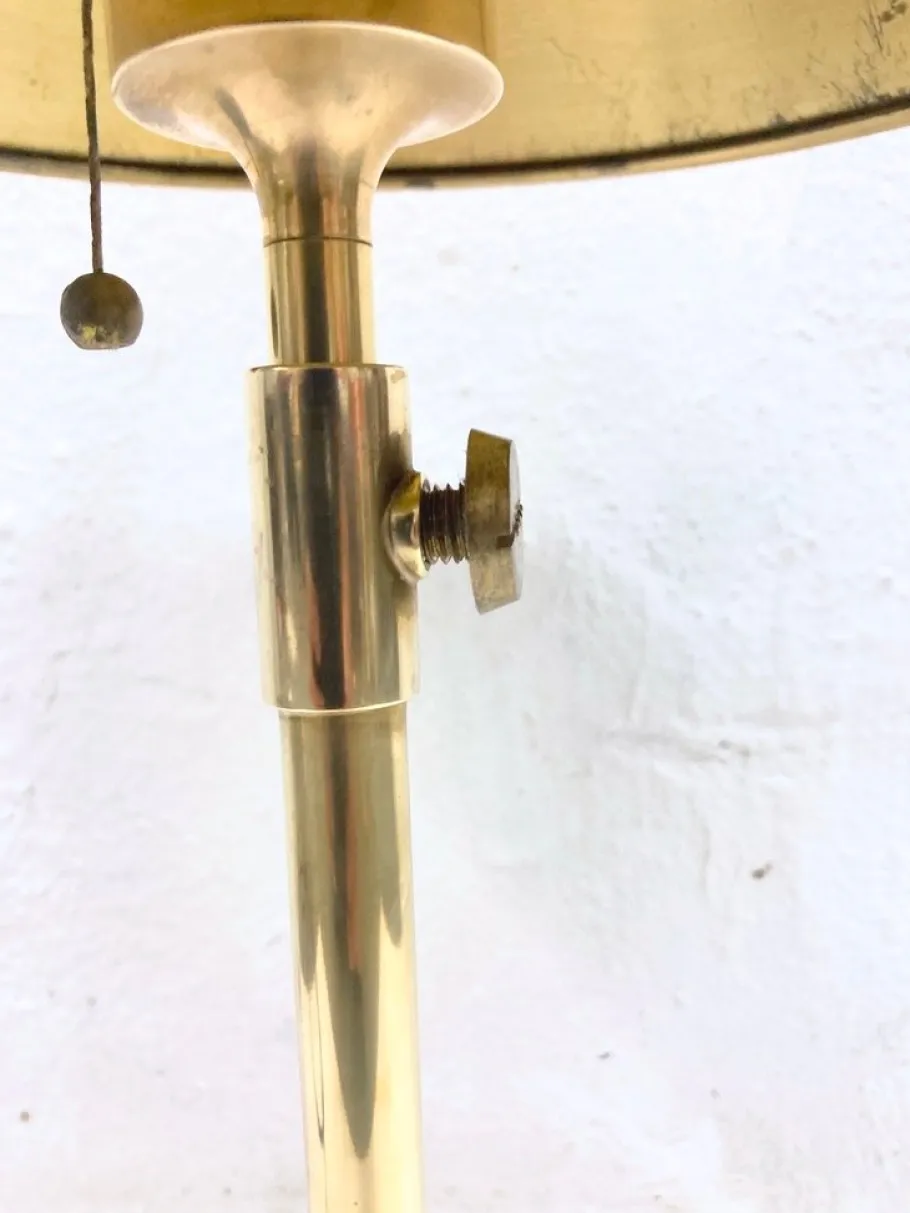Clearance Pamono Vintage Lesan Table Lamp in Brass by Florian Schulz, 1970s