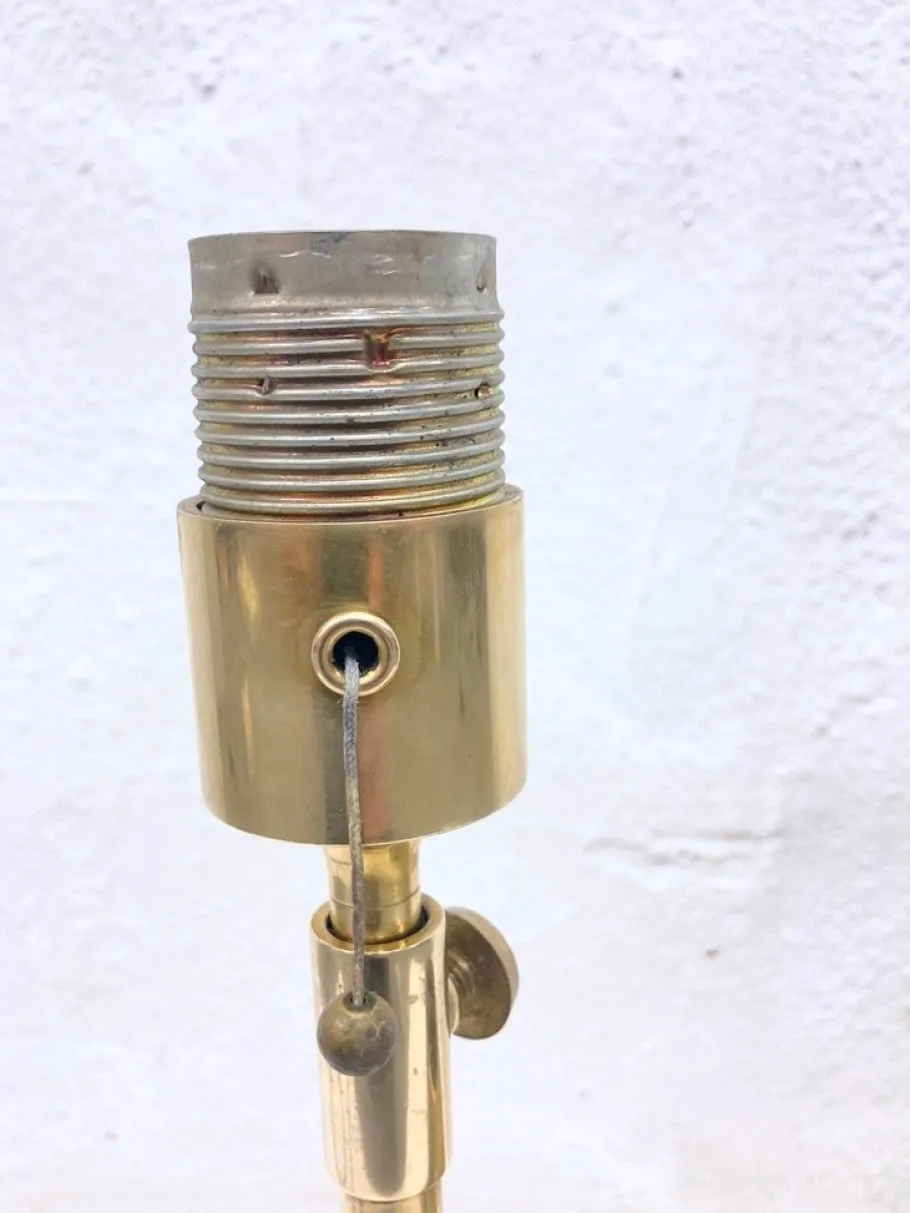 Clearance Pamono Vintage Lesan Table Lamp in Brass by Florian Schulz, 1970s