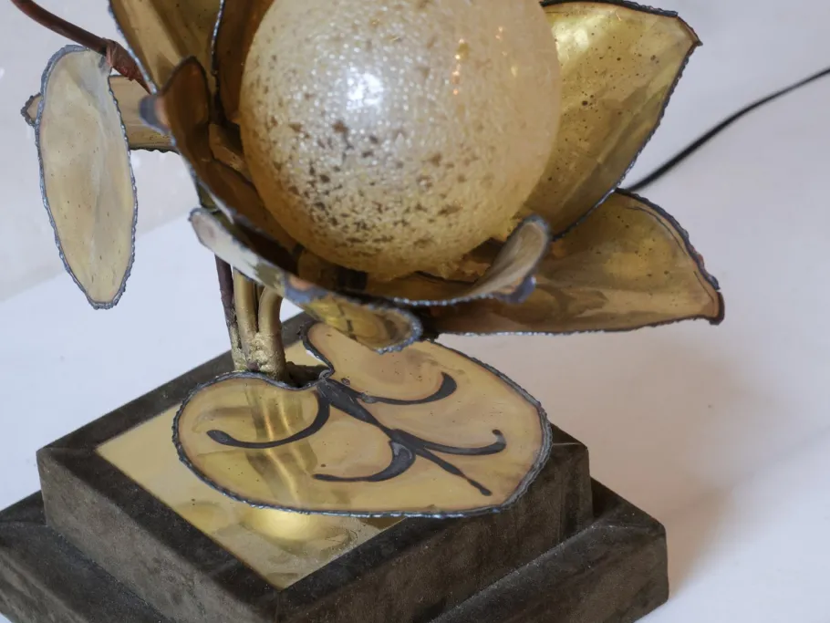 Discount Pamono Vintage Lotus Flower Lamp attributed to Maison Jansen, France, 1970s