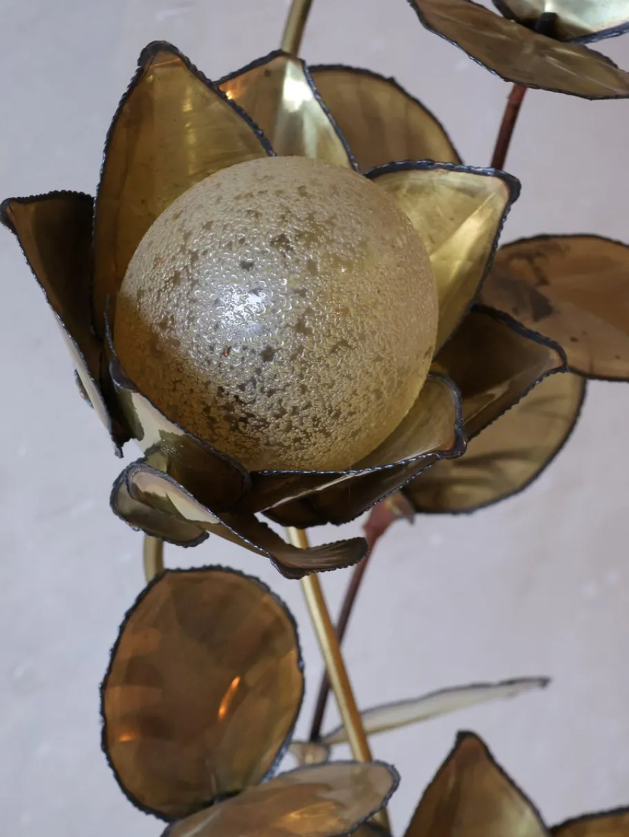 Discount Pamono Vintage Lotus Flower Lamp attributed to Maison Jansen, France, 1970s