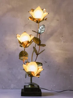 Discount Pamono Vintage Lotus Flower Lamp attributed to Maison Jansen, France, 1970s
