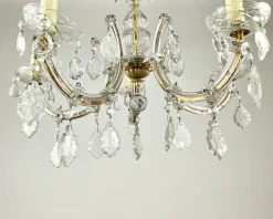 Discount Pamono Vintage Maria Theresa Style Chandelier in Gilt Brass & Crystal