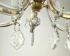 Discount Pamono Vintage Maria Theresa Style Chandelier in Gilt Brass & Crystal