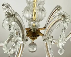 Discount Pamono Vintage Maria Theresa Style Chandelier in Gilt Brass & Crystal