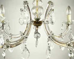 Discount Pamono Vintage Maria Theresa Style Chandelier in Gilt Brass & Crystal
