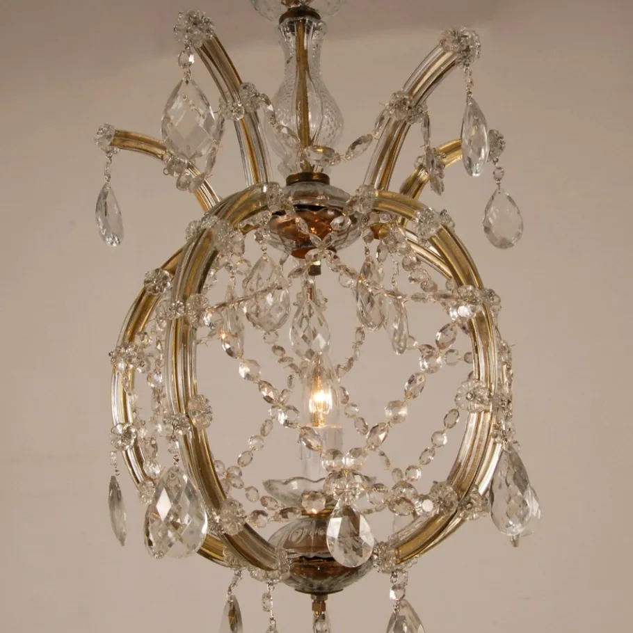 Best Pamono Vintage Maria Theresa Viennese Crystal Chandelier, 1950s