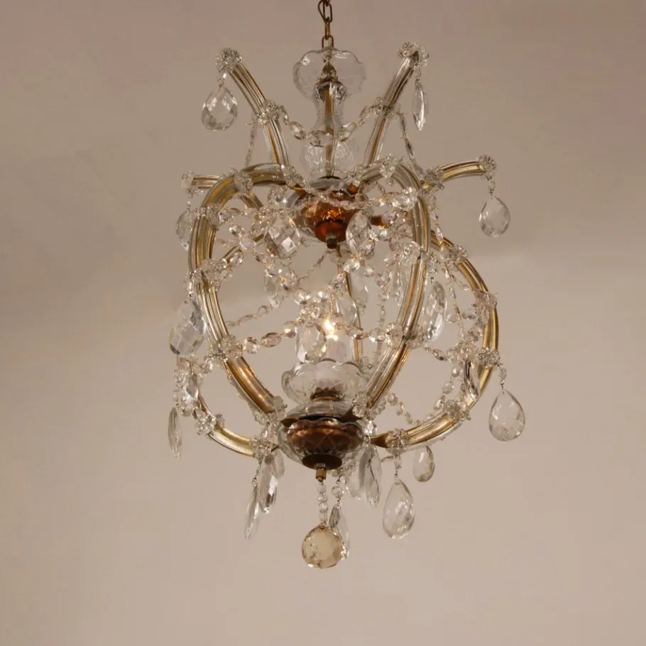 Best Pamono Vintage Maria Theresa Viennese Crystal Chandelier, 1950s
