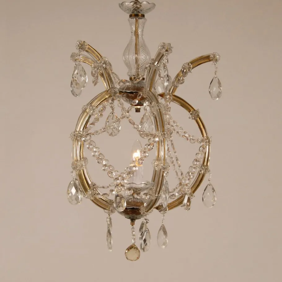 Best Pamono Vintage Maria Theresa Viennese Crystal Chandelier, 1950s
