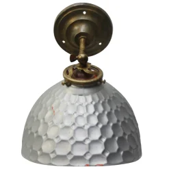 Hot Pamono Vintage Mercury Mirror Glass & Brass Wall Lamp