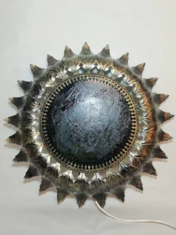 Clearance Pamono Vintage Metal & Painted Glass Sconce