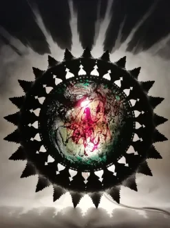 Clearance Pamono Vintage Metal & Painted Glass Sconce