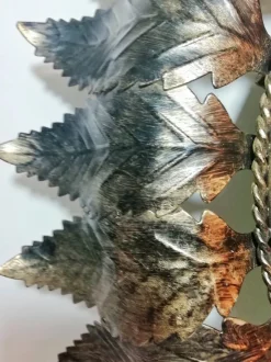 Clearance Pamono Vintage Metal & Painted Glass Sconce