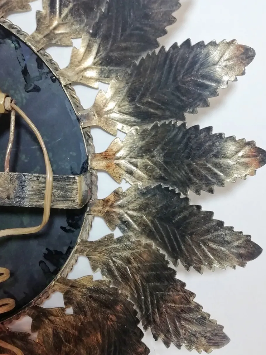 Clearance Pamono Vintage Metal & Painted Glass Sconce