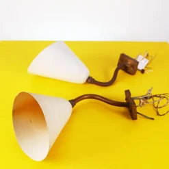 Pamono Vintage Metal Appliquesby Sarfatti, Set of 2