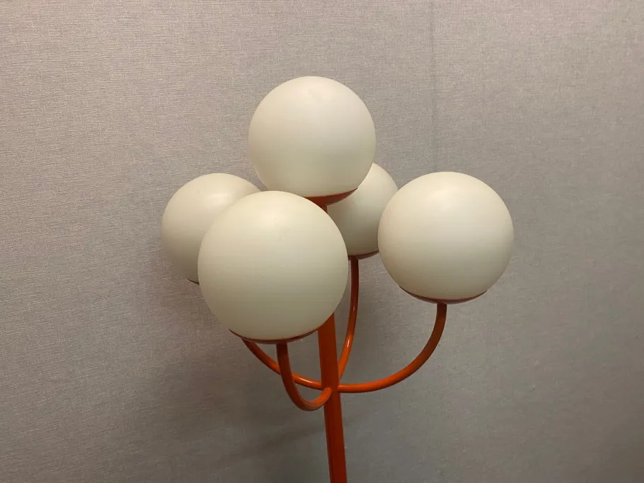 Sale Pamono Vintage Metal Floor Lamp in Orange from Kaiser Idell / Kaiser Leuchten, 1960s