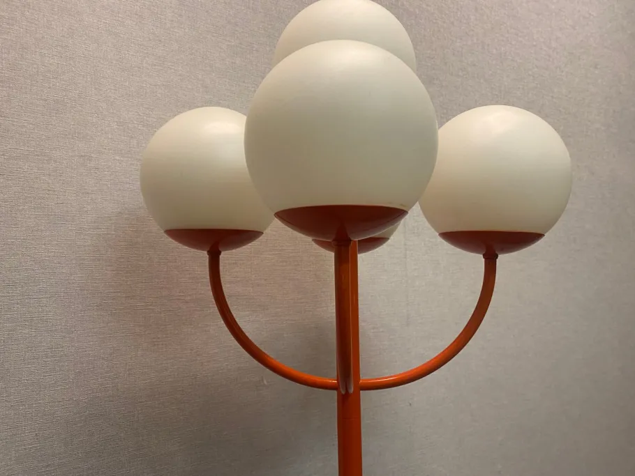 Sale Pamono Vintage Metal Floor Lamp in Orange from Kaiser Idell / Kaiser Leuchten, 1960s
