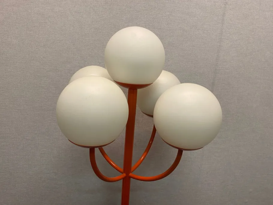 Sale Pamono Vintage Metal Floor Lamp in Orange from Kaiser Idell / Kaiser Leuchten, 1960s