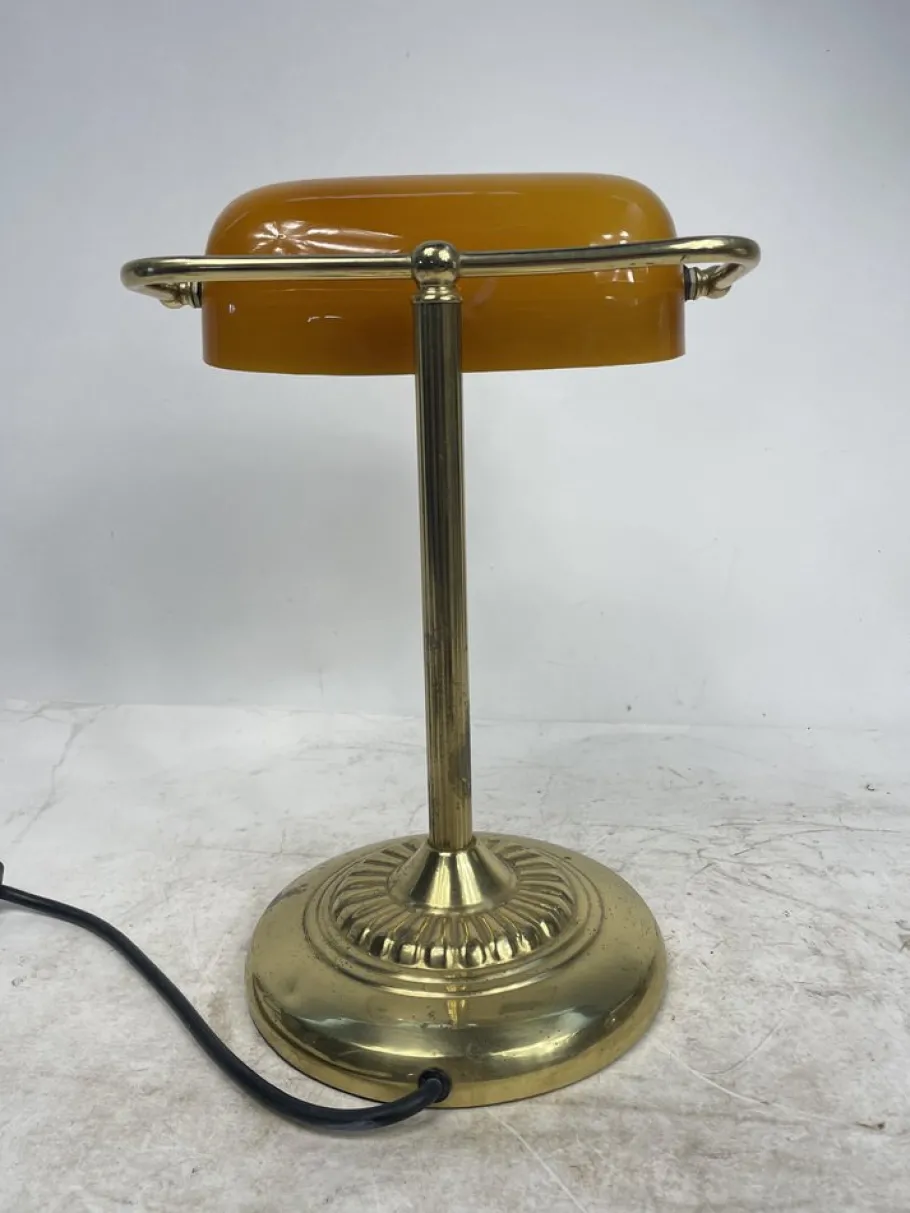 Best Pamono Vintage Ministerial Lamp in Brass and Glass, 1950s